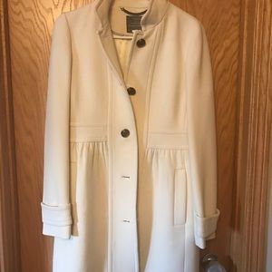 Ivory dress coat, JCrew. Size 6